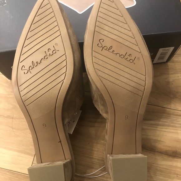 Splendid Lyn Suede Mule Heel (Women)-Tan-US Size 9M - Picture 5 of 5